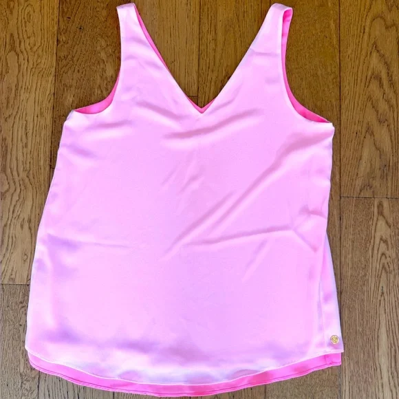Lilly Pulitzer Women's Florin Sleeveless V-Neck Tank Top - Reversible Woven Polyester, Bra-Friendly - View #4